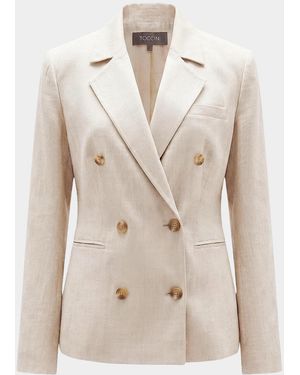 Toccin Jazmin Double-Breasted Blazer - Natural