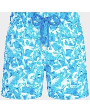Vilebrequin Apos;S Abstract Turtles Swim Shorts - Blue