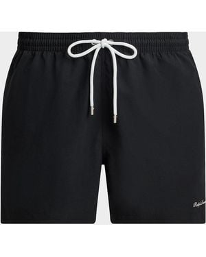 Ralph Lauren Apos;S Amalfi Linen Swim Trunks, 4.5" Inseam - Black