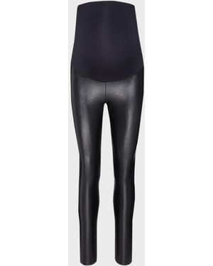 Commando Maternity Stretch Faux Leather Leggings - Black