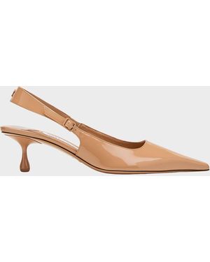 Jimmy Choo Amel Leather Slingback Pumps - White