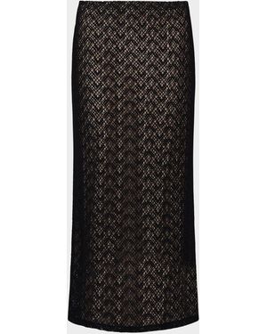 Vince Lace Midi Skirt - Black