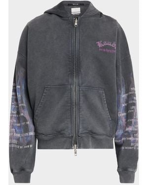 Ksubi Apos;S Fallen Ekcess Full-Zip Hoodie - Gray