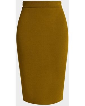 Tom Ford Knit Knee-Length Pencil Skirt - Green