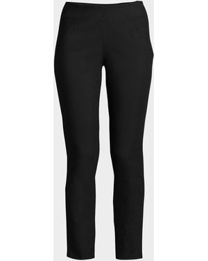 Lela Rose Catherine Slim-Leg Ankle Pants - Black