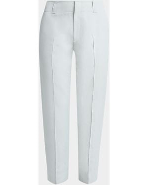 Chloé Linen-Cotton Pintuck Pants - White