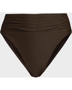 Ramy Brook Ivo Ruched Bikini Bottoms - Brown