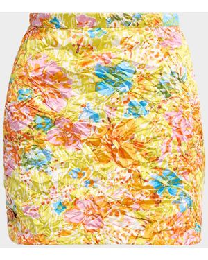 Versace Printed Duchess Silk Mini Skirt - Multicolor