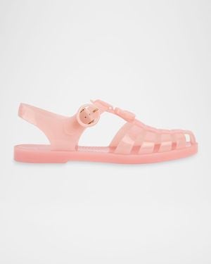 Gucci Gg Glossy Jelly Fisherman Sandals - Pink