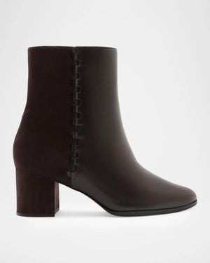 Alexandre Birman 60Mm Jesse Mixed Leather Booties - Brown