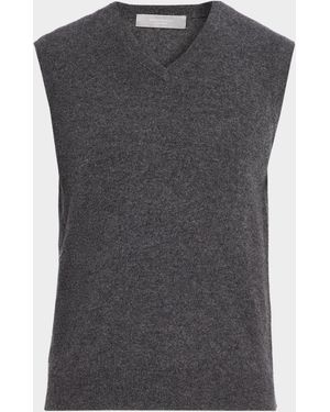 Neiman Marcus Apos;S Cashmere Jersey Knit Vest - Gray