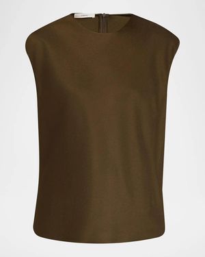 Vince Cap Sleeve Top - Green