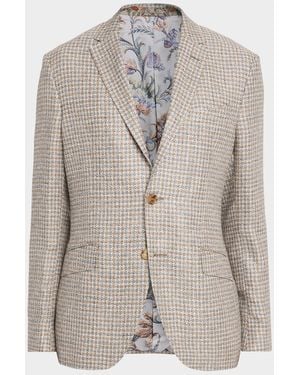 Etro Apos;S Woven Plaid Roma Fit Single-Breasted Sport Coat - Multicolor