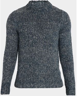 Barena Apos;Mareselo Marled Wool Knit Sweater - Blue