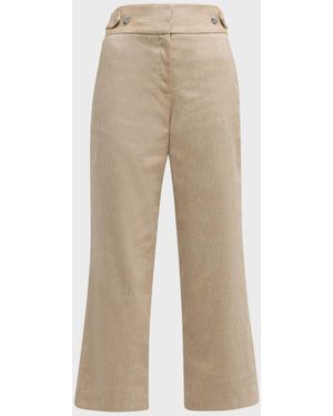 Veronica Beard Aubrie Linen Pants - Natural