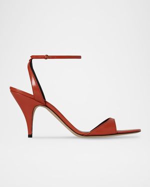 The Row Vika Leather Ankle-Strap Sandals - Pink