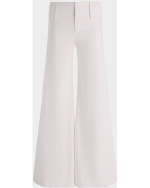 Alice + Olivia Olivia Low-Rise Wide-Leg Pants - White