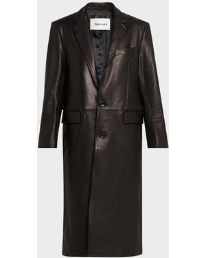 Tonywack Vegetable-Tanned Leather Coat - Black