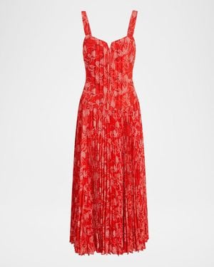 Cinq À Sept Pascual Botanical Floral Dress - Red