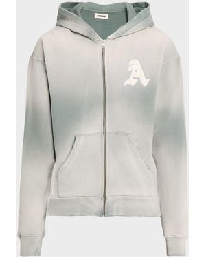 Alchemist Apos;S Cotton Monogram Full-Zip Hoodie - Gray