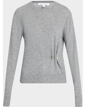 Veronica Beard Frankie Wool-Cashmere Pullover Sweater - Gray