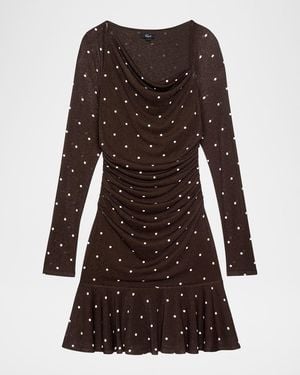 Rails Celano Draped Polka Dot Mini Dress - Brown
