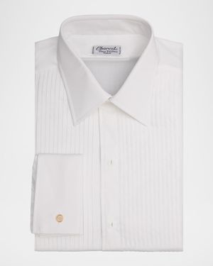 Charvet Apos;S Formal Shirt With Pleated Bib - White