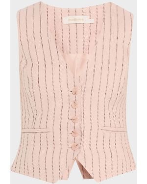 Zimmermann Alchemy Linen Waistcoat - Pink