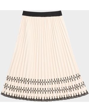 Le Superbe Pleats To Meet You Midi Skirt - Natural