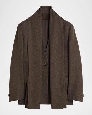 TOTEME Scarf Lapel Blazer - Brown