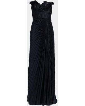 AMUR Kaylani Pleated Gown - Blue