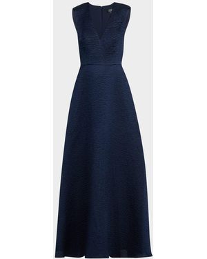 Aidan Mattox Sleeveless Shimmer Jacquard Ballgown - Pink