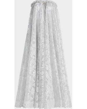 Zimmermann Carousel Metallic Lace Strapless Dress - White