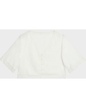 SABLYN Simone Lace Button-Front Shirt - White