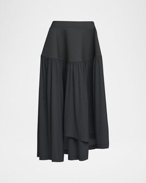 Issey Miyake Mute Winding Asymmetric Midi Skirt - Black
