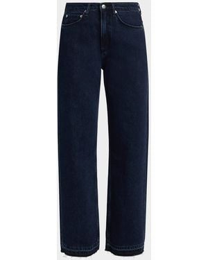 Rag & Bone Logan Mid-Rise Wide-Leg Jeans - Blue