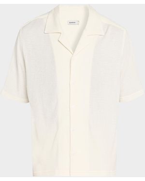 Jonathan Simkhai Apos;S Troy Open-Stitch Camp Shirt - Natural