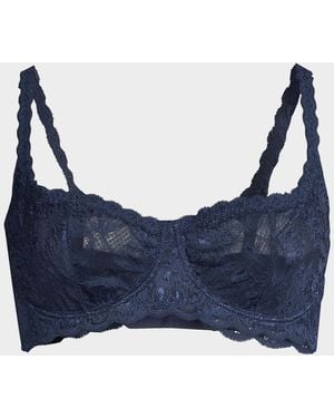 Cosabella Never Say Never Lace Balconette Bra - Blue