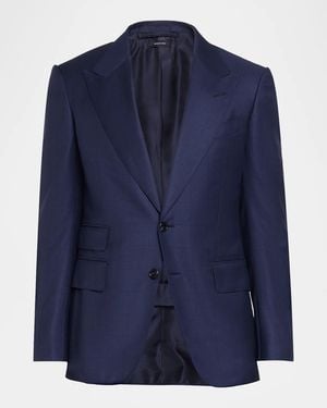 Tom Ford Apos;S Wool Herringbone Single-Breasted Sport Coat - Blue