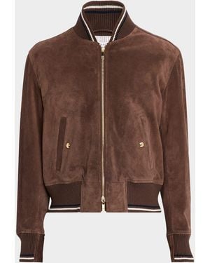 Thom Browne Apos;S Browne 65 Suede Bomber Jacket