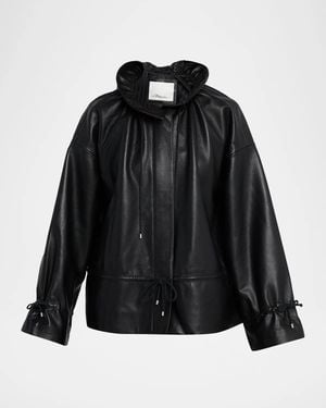 3.1 Phillip Lim Cinched Leather Jacket - Black