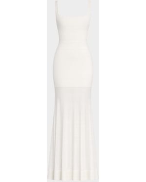 SER.O.YA Inga Knit Maxi Dress - White