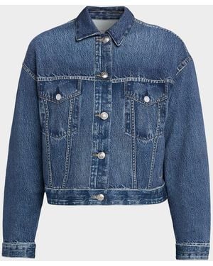 Rag & Bone Rb Miramar Terry Trucker Jacket - Blue