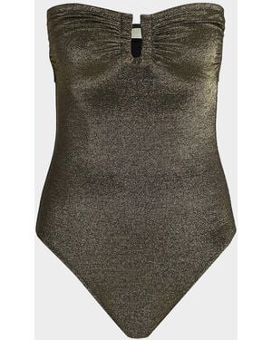 Ulla Johnson Monterey Strapless One-Piece Swimsuit - Green