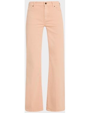 Kobi Halperin Rosie Flare-Leg Stretch Cotton Pants - Natural
