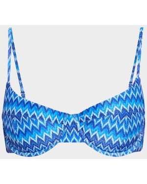 Ramy Brook Wave Mona Bikini Top - Blue