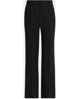 Balmain Apos;S Straight Leg Double-Pleated Pants - Black
