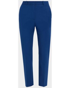 JOSEPH Coleman Cropped Bi-Stretch Toile Pants - Blue