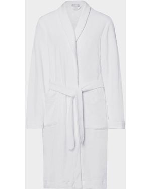 Hanro Plush Short Robe - White