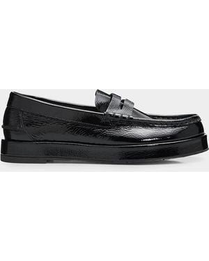 Pedro Garcia Sergia Leather Penny Loafers - Black